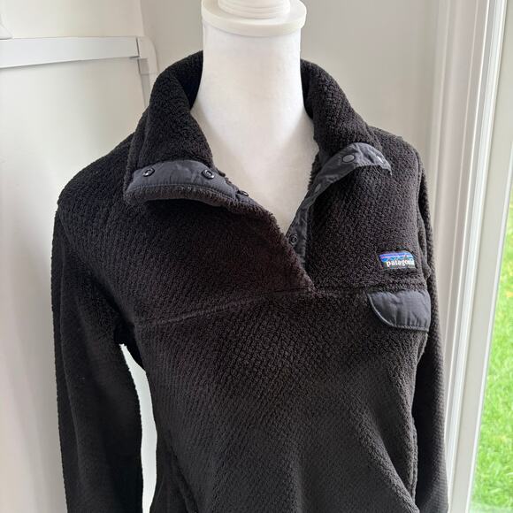 Patagonia T-Snap ReTool Black Small Sweater Quarter Button Fleece Shacket - Picture 2 of 6